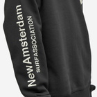 New Amsterdam Surf Association Men's Logo Crew Sweat in Black/White