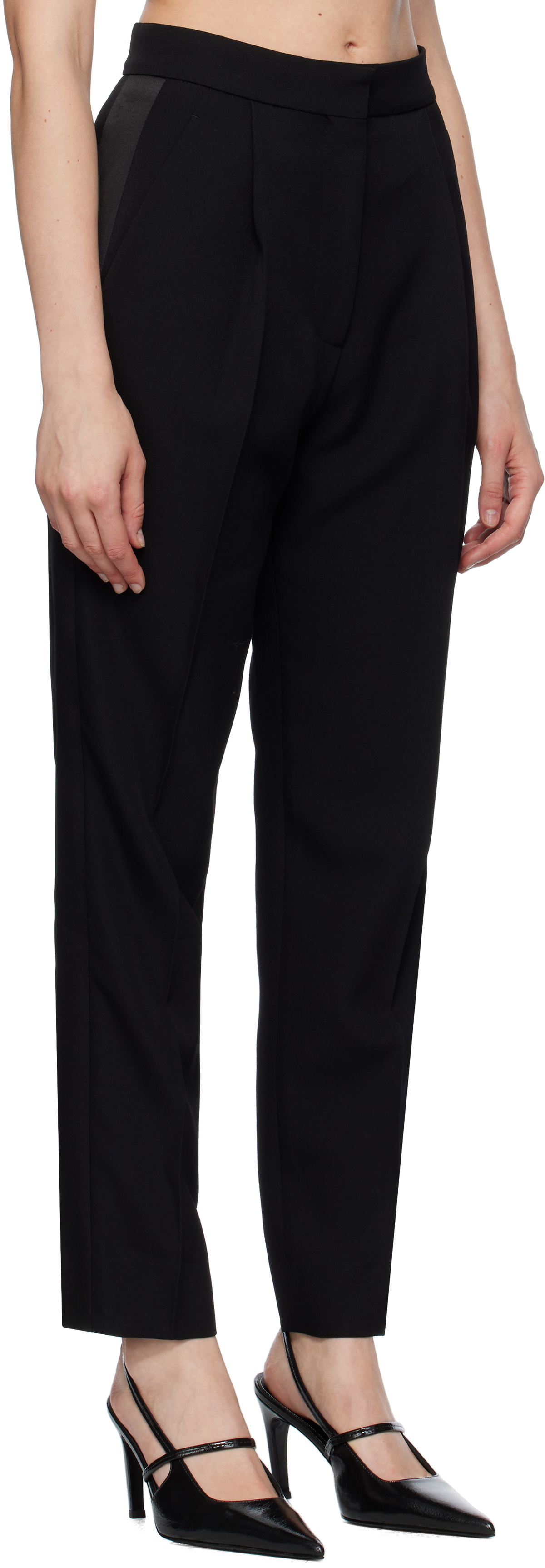 Erdem Black Straight Trousers