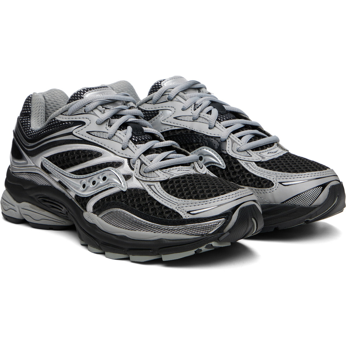 Saucony Black & Silver ProGrid Omni 9 Sneakers
