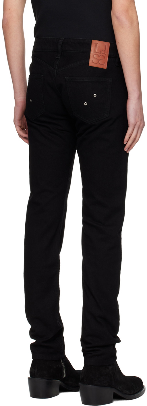 Ludovic de Saint Sernin Black Lace Up Jeans