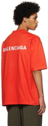 Balenciaga Red Regular Fit T-Shirt