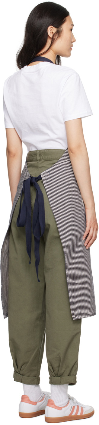 Carhartt Work In Progress White & Navy Striped Apron