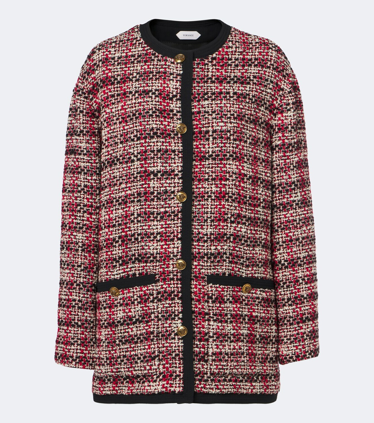 Versace Medusa wool-blend tweed jacket