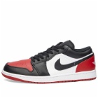 Air Jordan Men's 1 Low Sneakers in White/Black Varsity Red