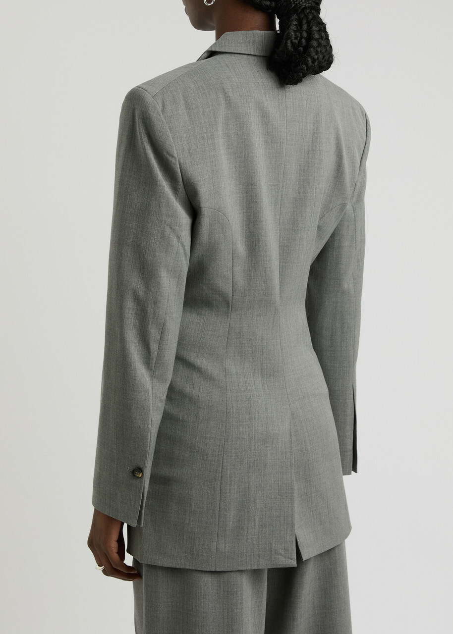 Day Birger ET Mikkelsen Elenora Double-breasted Woven Blazer Grey
