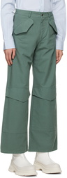 Winnie New York Green Front Pocket Cargo Pants