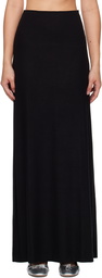 LESET Black Lauren High Waist Maxi Skirt