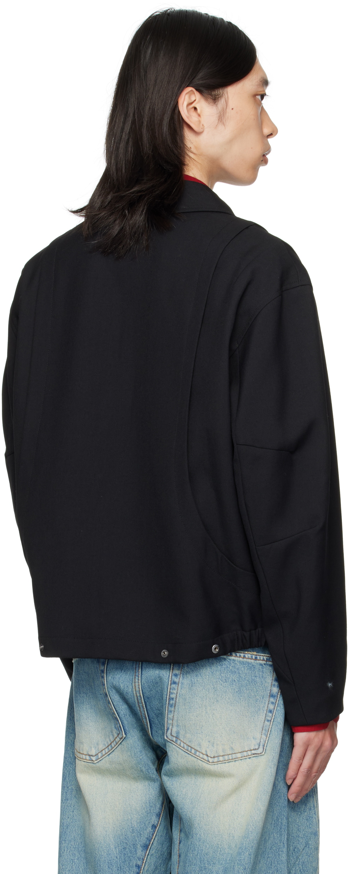 COOR Black Wool Blouson Jacket