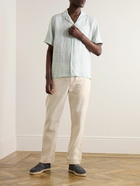 Frescobol Carioca - Oscar Straight-Leg Linen and Cotton-Blend Drawstring Trousers - Neutrals