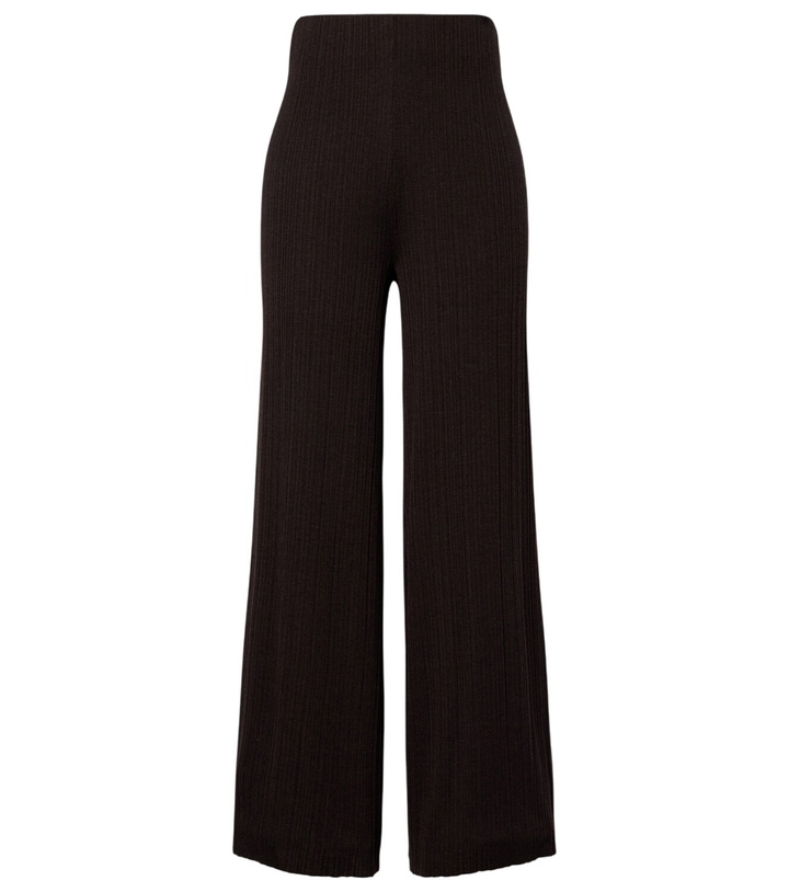 Photo: Agnona Cashmere, wool, and silk wide-leg pants