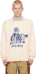 KidSuper Beige 'KidSuper Records' Sweater