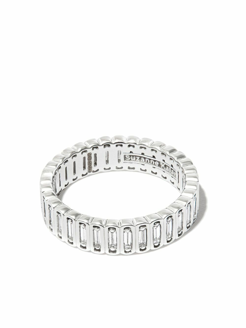 Suzanne Kalan 18kt White Gold Inlay Diamond Eternity Band Ring
