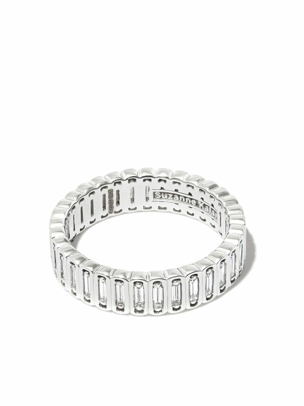 Photo: Suzanne Kalan 18kt White Gold Inlay Diamond Eternity Band Ring