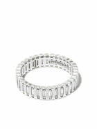 Suzanne Kalan 18kt White Gold Inlay Diamond Eternity Band Ring