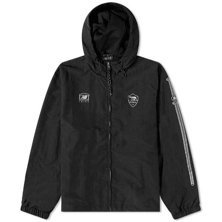 Photo: New Balance x Aries AS Roma Pre-Game Jacket in Black