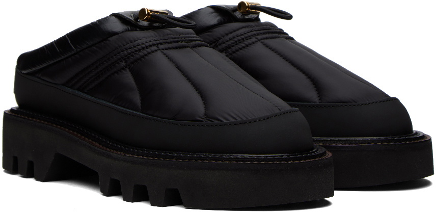 sacai Black Quilted Mules Sacai