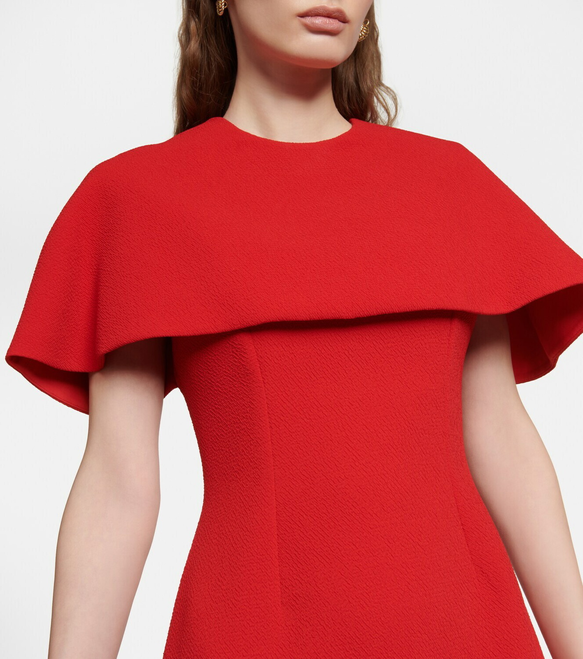 Emilia Wickstead Elham cape crêpe midi dress Emilia Wickstead