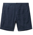 120% - Linen shorts - Blue