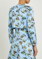 Emilia Wickstead Lizette Floral-print Duchess-satin Jacket Green