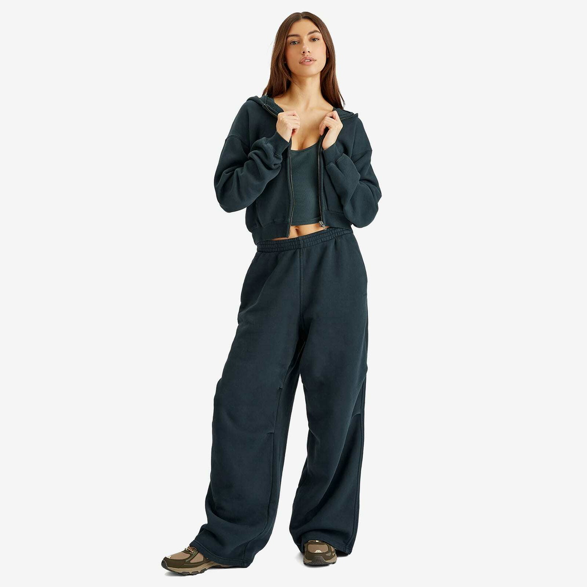 SKIMS Women's Lofty Garment Dye Fleece Boxer Sweatpants in