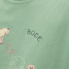 Bode Men's Tiny Zoo T-Shirt in Ivy