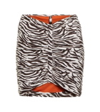 Reina Olga Geraldina zebra-print miniskirt
