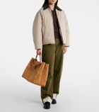 Bottega Veneta Intrecciato leather-trimmed down jacket