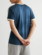 adidas Originals - Striped Logo-Print Organic Cotton-Jersey T-Shirt - Blue