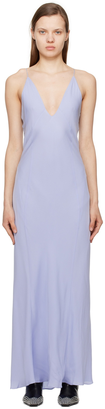 KHAITE Blue Carina Maxi Dress Khaite