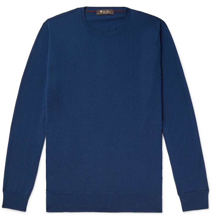 Photo: Loro Piana - Virgin Wool Sweater - Blue