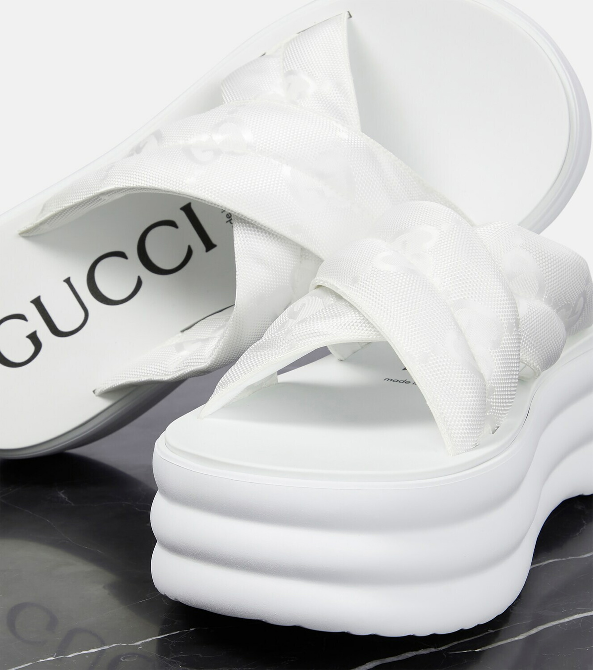 Gucci GG jacquard platform sandals Gucci Gucci GG jacquard platform sandals Gucci