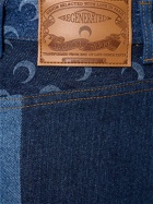 MARINE SERRE - Moon Print Patchwork Wide Denim Jeans