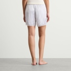 SKIMS Women's Woven Shine Boxer With Lace in Silver Stripe