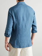 Boglioli - Slim-Fit Garment-Dyed Linen Shirt - Blue