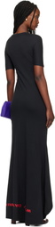 WILLY CHAVARRIA Black 'Welcome To America' Maxi Dress