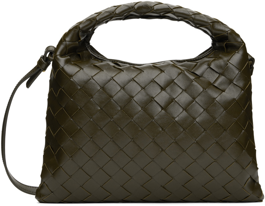 Bottega Veneta Khaki Mini Hop Bag Bottega Veneta