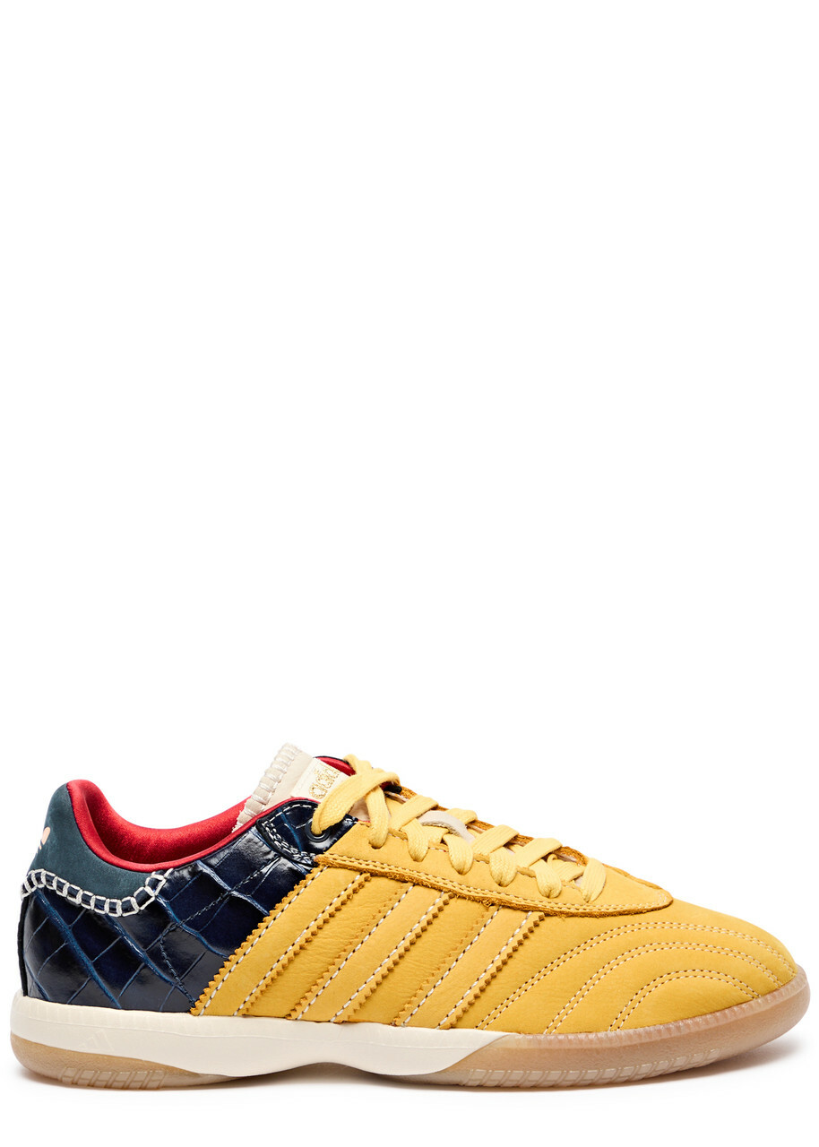 Adidas X Wales Bonner Samba Panelled Suede Sneakers Gold adidas