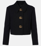 Gucci Double G cropped wool crêpe jacket