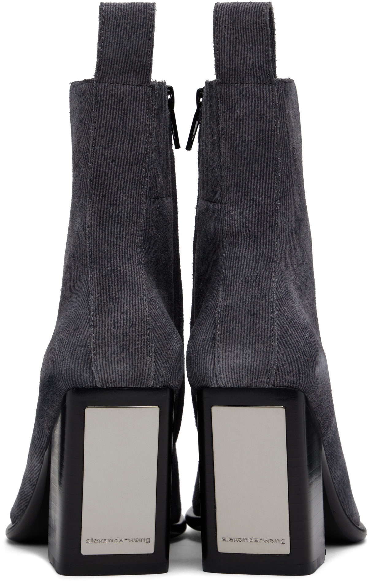 Alexander Wang Gray Throttle 95mm Ankle Boots