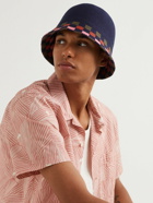 Paul Smith - Checked Crocheted Bucket Hat - Blue