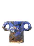 Glased Vase in Blue 