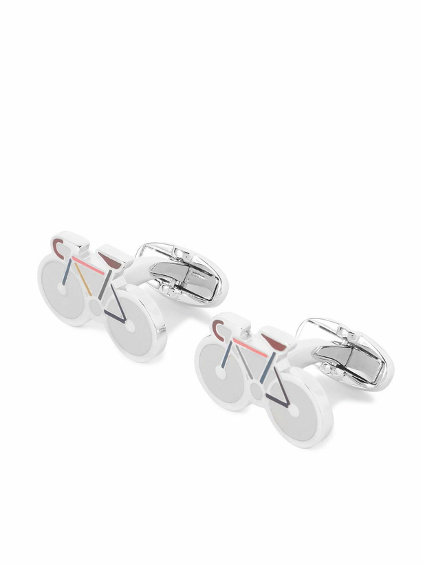 Photo: Paul Smith - Bike Silver-Tone and Enamel Cufflinks