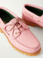 VINNY's - Aztec Full-Grain Leather Boat Shoes - Pink