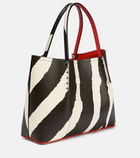 Christian Louboutin - Cabarock Small zebra-print leather tote