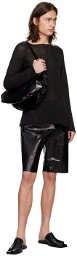 Gabriela Coll Garments SSENSE Exclusive Black No.277 Leather Shorts