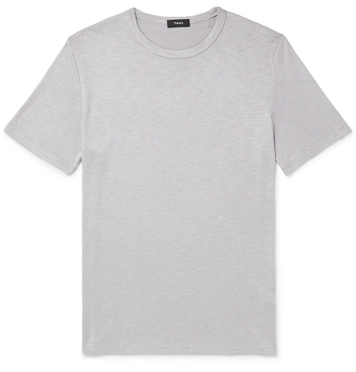 Photo: Theory - Essential Modal-Blend Jersey T-Shirt - Gray