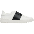 Valentino Garavani White Calfskin Open Sneakers