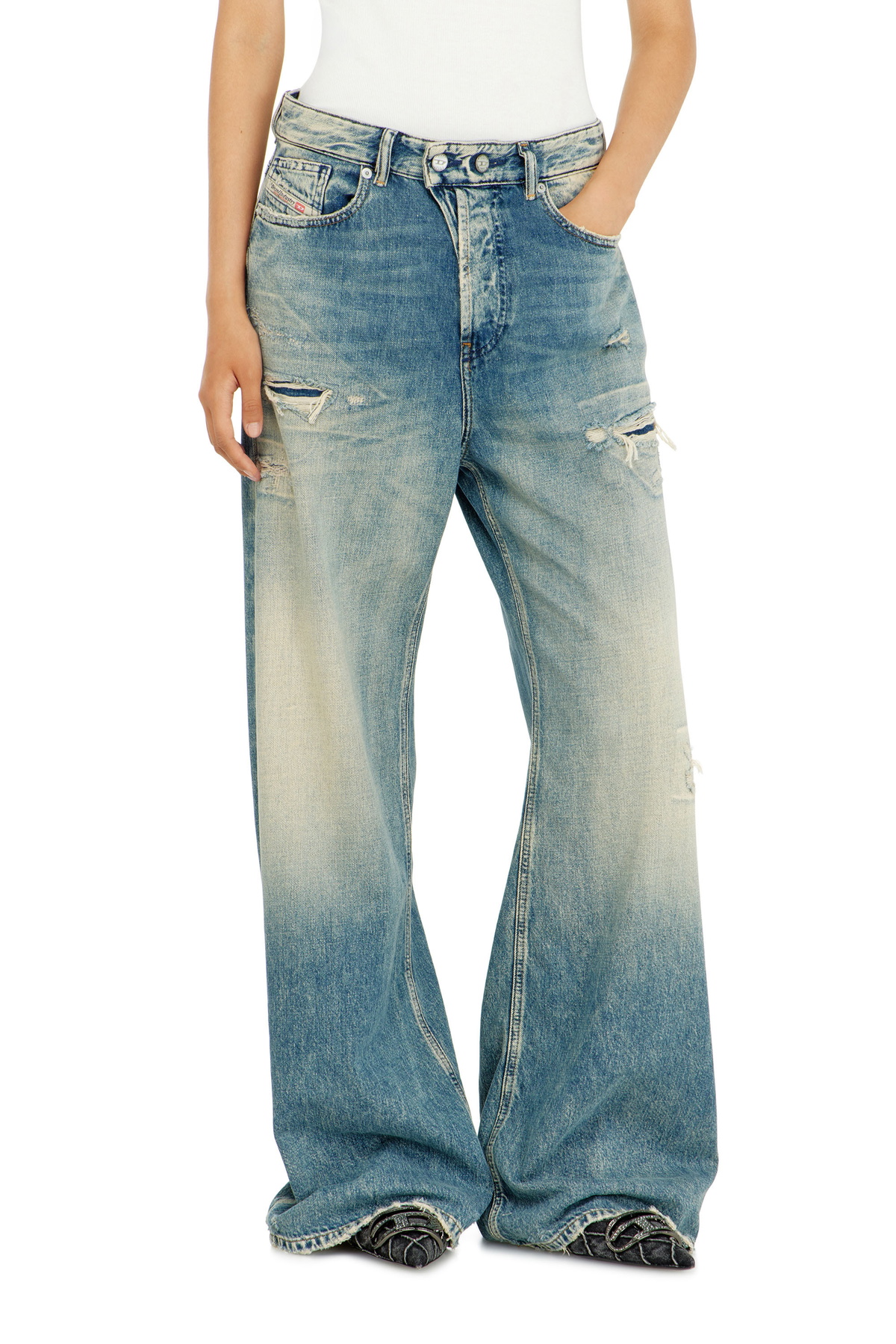 Diesel Relaxed Jeans Low Waist 1996 D-Sire, , Button fly