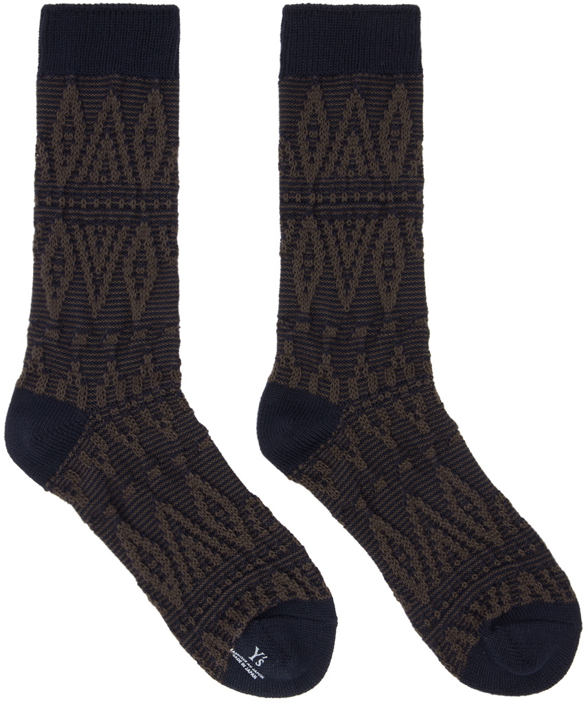 Y's Brown Nordic Socks