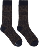 Y's Brown Nordic Socks